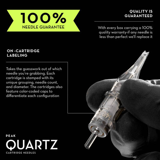 Quartz Cartridge Needles — All Configurations — Box of 20 - Peak Needles