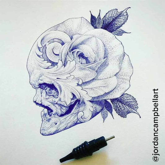 Dotwork Ballpoint Pen Drawing Cartridges — Pick Color — Box of 20 - Peak Needles