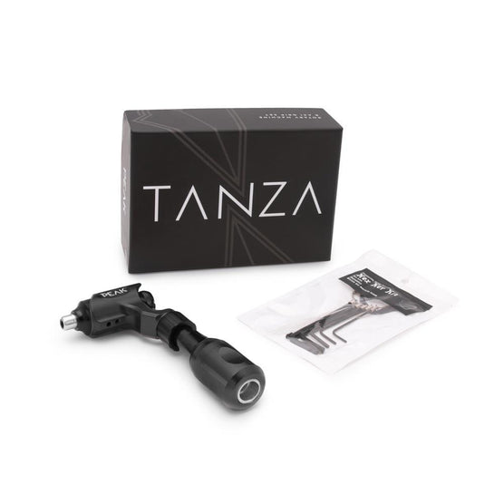 Tanza Cartridge Rotary Machine & Axi Grip Set — Black (box contents)
