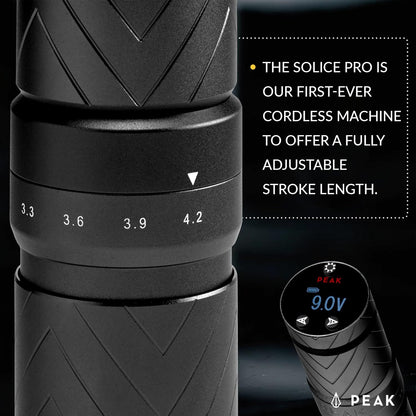 Solice Pro Adjustable Stroke Wireless Pen Tattoo Machine - Peak Needles