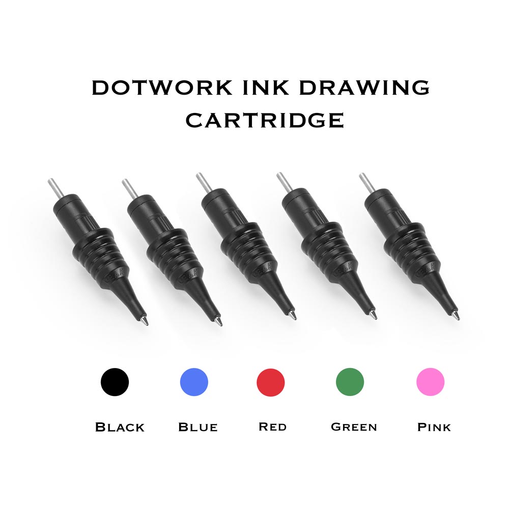 Dotwork Ballpoint Pen Drawing Cartridges — Pick Color — Box of 20