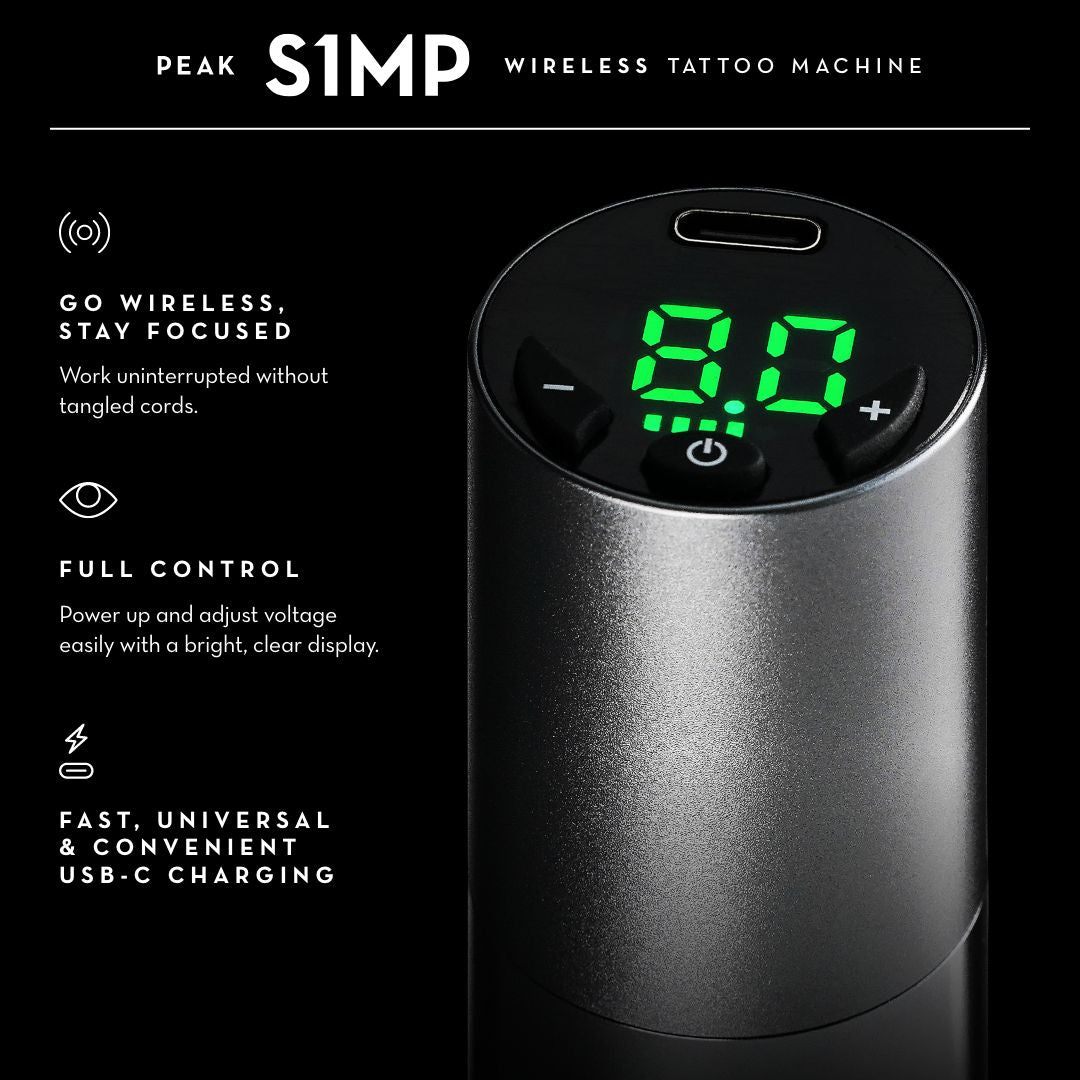 Peak S1-MP Wireless Tattoo Machine - Peak Needles