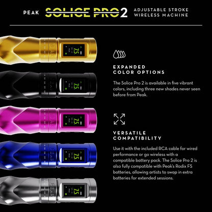 Peak Solice Pro 2 Wireless Tattoo Machine - Peak Needles