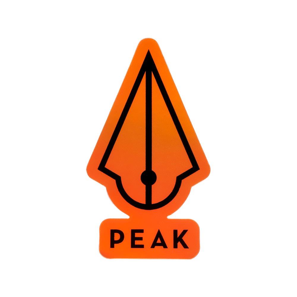 Peak Holographic Die-Cut Sticker — Pick Color — Price Per 1 or Pack of 50 - Peak Needles
