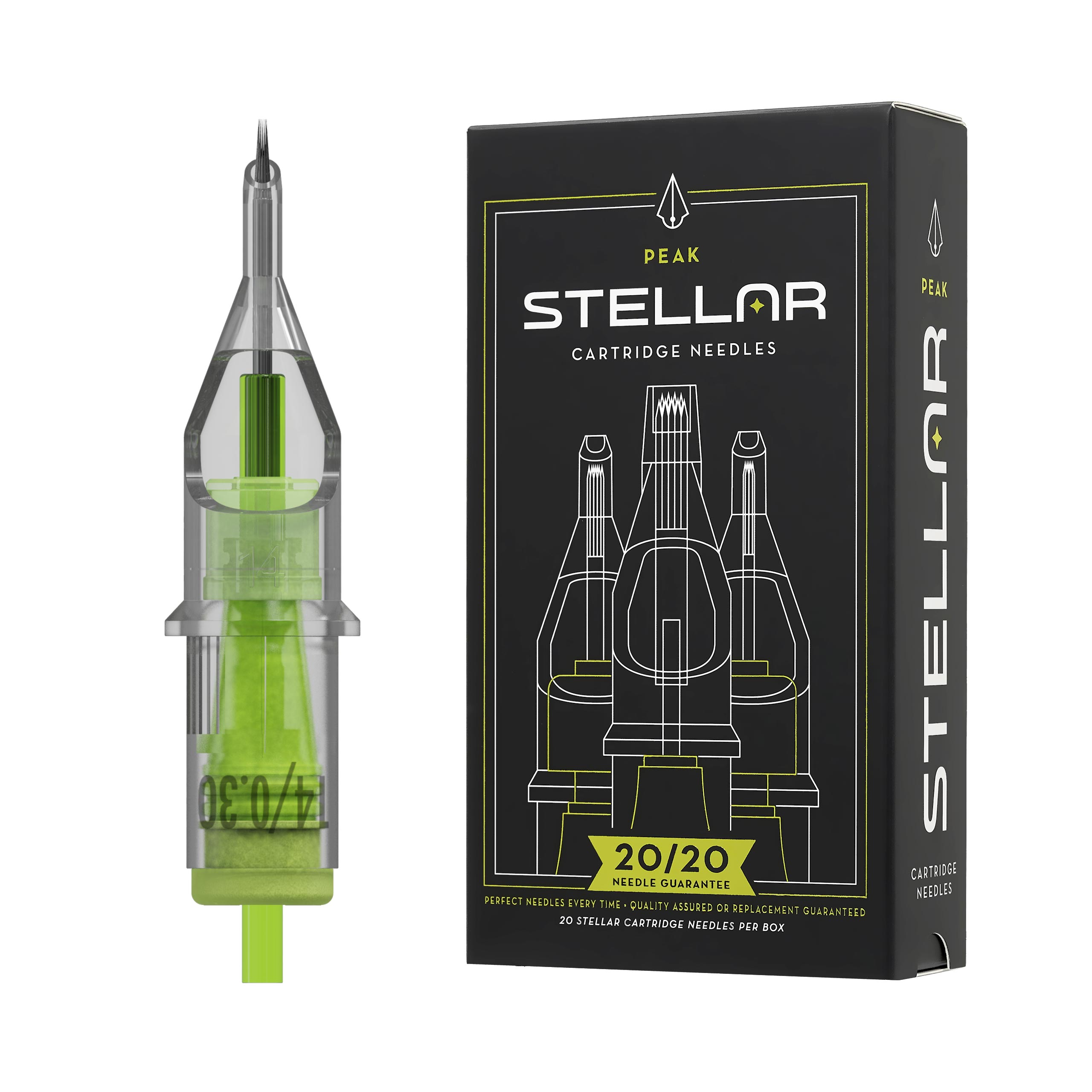 Peak Stellar Needle Cartridges — All Configurations — Box of 20