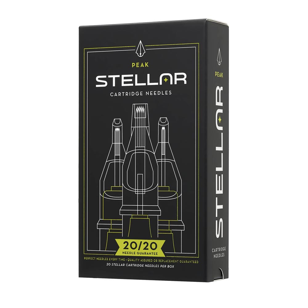 Peak Stellar Needle Cartridges — Bugpin Round Liners — Box of 20 - Peak Needles