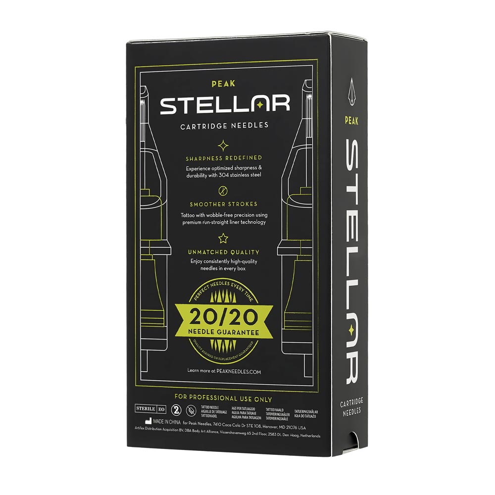 Peak Stellar Needle Cartridges — Bugpin Round Liners — Box of 20 - Peak Needles