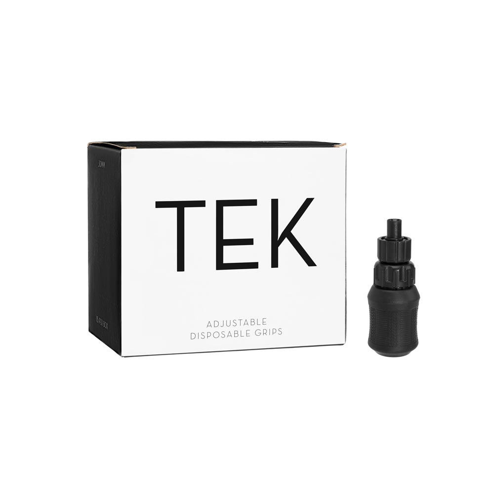 Tek Disposable 32mm Adjustable Cartridge Grips with Threaded Connector — Box of 15