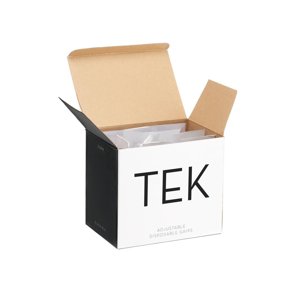 Tek Disposable 32mm Adjustable Cartridge Grips with Threaded Connector — Box of 15 - Peak Needles