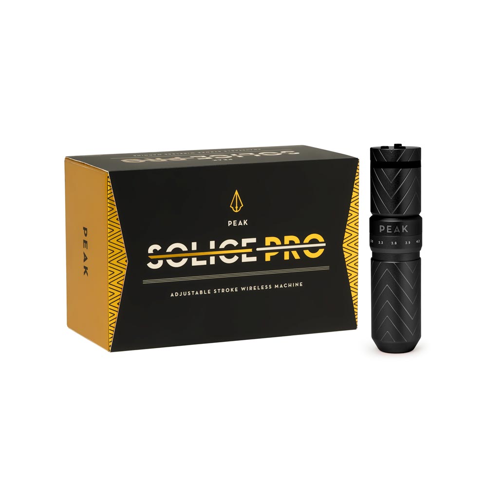 Solice Pro Adjustable Stroke Wireless Pen Tattoo Machine - Peak Needles