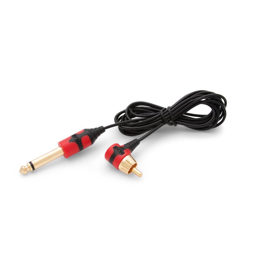 Right Angle Black/Red RCA Cord (6.5ft)
