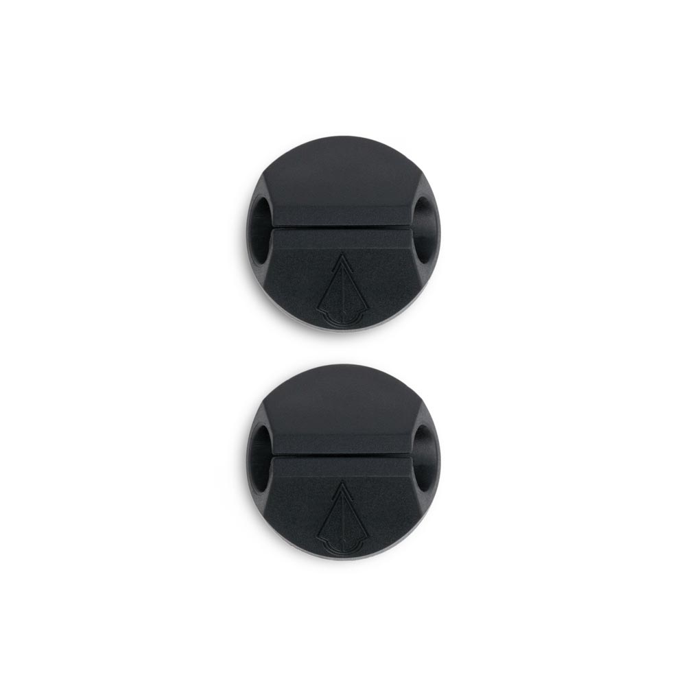Aeriel view of two Magnetic Cord Holders on white background