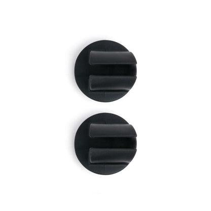 Aerial view of two Magnetic Clip Cord/RCA Holders on white background
